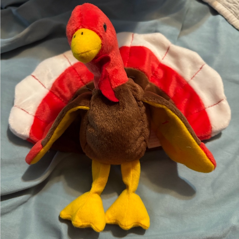 Ty Gobbles the Turkey Beanie Babies Plush ~ 1996 NWT